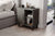 Anthracite grey three compartment bedside cabinet with door and open shelves - Sohowells