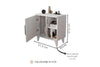 Dimensions and measurement guide for light pine bedside cabinet - Sohowells