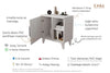 Angled view of white bedside cabinet showing raised legs and metal handle - Sohowells