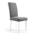 Randall Stud Detail Linen Effect Steel Grey in White Legs
