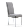Randall Stud Detail Linen Effect Silver Grey in White Legs