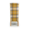 Karta Scroll Back Check Yellow Dining Chair