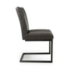Archer Cantilever Leather Effect Grey Dining Chair
