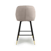 Savanna Brushed Velvet Mink Bar Stool