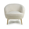 Lucia Boucle Vanilla White Tub Chair