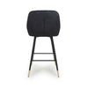 Savanna Brushed Velvet Black Bar Stool