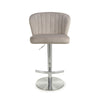 Sigma Brushed Velvet Mink Bar Stool
