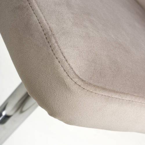 Sigma Brushed Velvet Mink Bar Stool