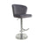 Sigma Brushed Velvet Grey Bar Stool