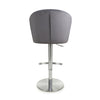 Sigma Brushed Velvet Grey Bar Stool