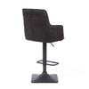 Orion Suede Effect Light Grey Bar Stool
