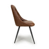 Corinth Leather Effect Tan Dining Chair