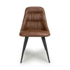 Corinth Leather Effect Tan Dining Chair