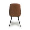 Corinth Leather Effect Tan Dining Chair