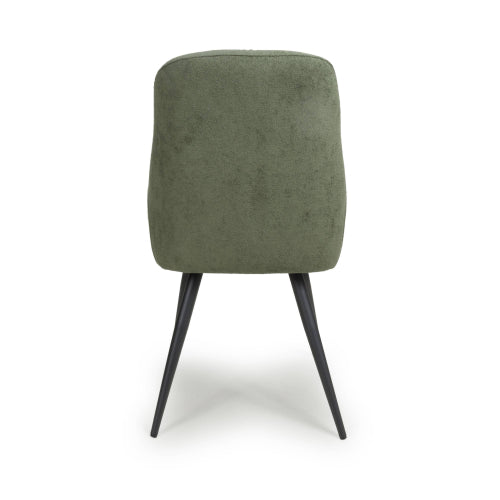 Corinth Linen Effect Green Dining Chair