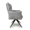 Brunswick Textured Chenille Effect Light Grey Swivel Chair