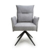 Brunswick Textured Chenille Effect Light Grey Swivel Chair