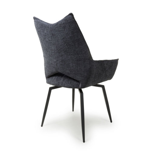 Dakar Textured Effect Charcoal Swivel Chair