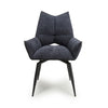 Dakar Textured Effect Charcoal Swivel Chair