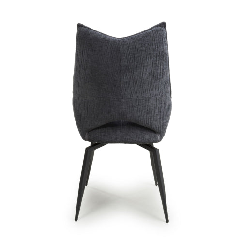Dakar Textured Effect Charcoal Swivel Chair