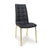 Jenner Leather Effect Black/Gold Dining Chair
