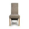 Baxter Wave Back Tweed Oatmeal Dining Chair