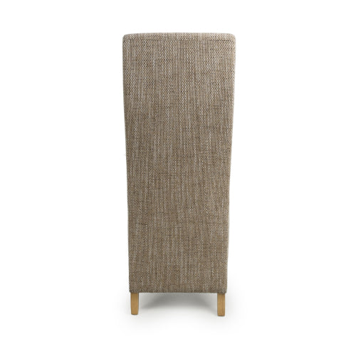 Baxter Wave Back Tweed Oatmeal Dining Chair