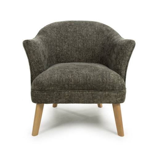 Mallory Flax Effect Green Armchair