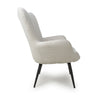 Bordeaux Textured Chenille Effect White Armchair