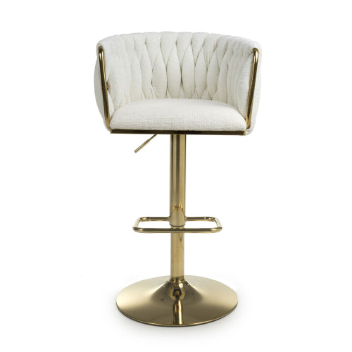 Bellaire Textured Effect Cream Bar Stool