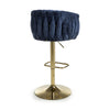 Bellaire Textured Effect Blue Bar Stool