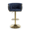 Bellaire Textured Effect Blue Bar Stool