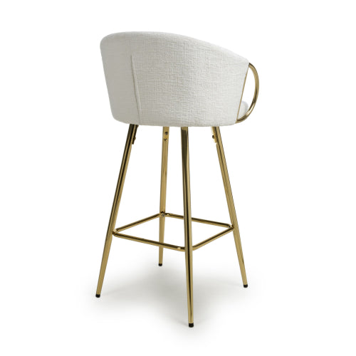 Volero Textured Effect Cream Bar Stool