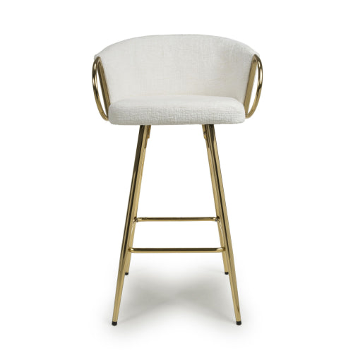 Volero Textured Effect Cream Bar Stool
