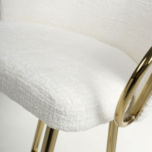 Volero Textured Effect Cream Bar Stool