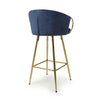 Volero Textured Effect Blue Bar Stool