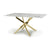 Astoria Medium 1.6m White/Gold Dining Table
