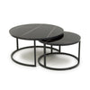 Delta Round Black Nest of Tables