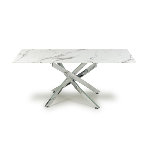 Astoria White/Chrome Coffee Table