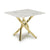 Astoria Square White/Gold End Table