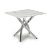 Astoria Square White/Chrome End Table