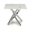 Astoria Square White/Chrome End Table
