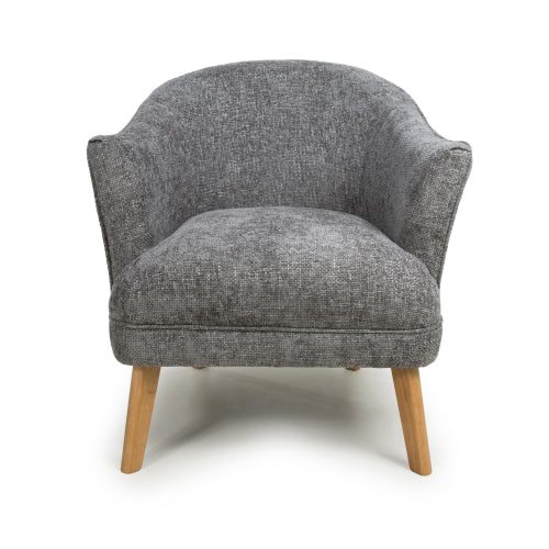 Mallory Flax Effect Grey Armchair