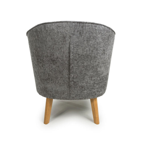 Mallory Flax Effect Grey Armchair