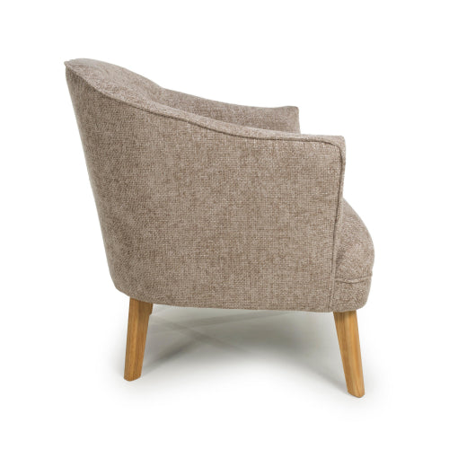 Mallory Flax Effect Natural Armchair