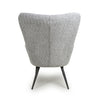 Bordeaux Textured Chenille Effect Grey Armchair