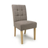 Moseley Waffle Flax Effect Light Brown Dining Chair in Natural Legs