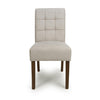 Moseley Waffle Flax Effect Natural Dining Chair in Walnut Legs