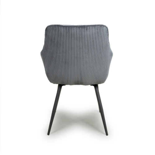Denver Corduroy Dark Grey Dining Chair