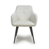 Denver Corduroy White Dining Chair